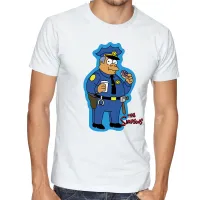 Camiseta adulto ou infantil simpsons policial donut rosquinha - Foto 3