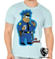 Camiseta adulto ou infantil simpsons policial donut rosquinha - Foto 5
