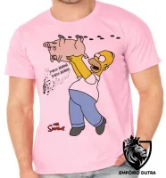 Camiseta adulto ou infantil simpsons porco aranha homer filme - Foto 4
