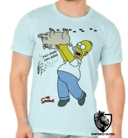Camiseta adulto ou infantil simpsons porco aranha homer filme - Foto 5