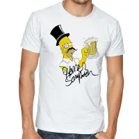 Camiseta adulto ou infantil Sir Homer Simpson ingles cerveja choop - Foto 2