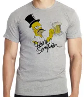 Camiseta adulto ou infantil Sir Homer Simpson ingles cerveja choop - Foto 3