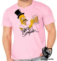 Camiseta adulto ou infantil Sir Homer Simpson ingles cerveja choop - Foto 4