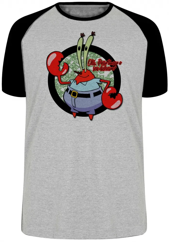 Camiseta adulto ou infantil Sirigueijo tomar seu dinheiro bob esponja Imagem