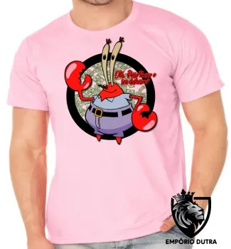 Camiseta adulto ou infantil Sirigueijo tomar seu dinheiro bob esponja - Foto 2