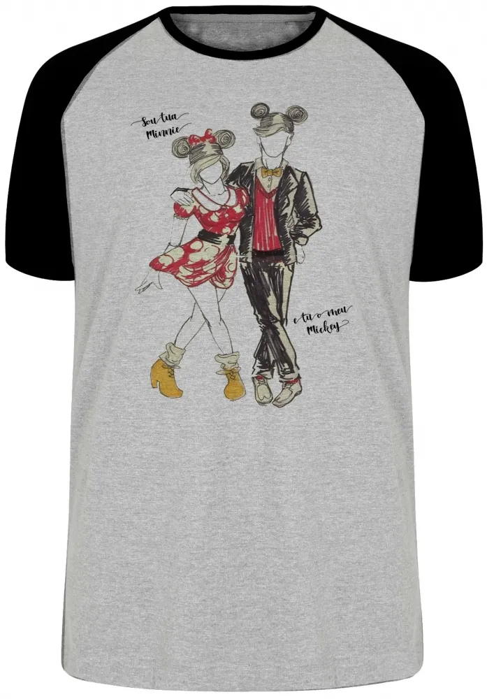 Camiseta adulto ou infantil Minnie e Mickey  Imagem