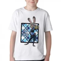 Camiseta adulto ou infantil Stop Im police coelho zootopia - Foto 3
