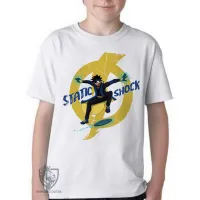 Camiseta adulto ou infantil super shock choque static desenho - Foto 2