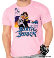 Camiseta adulto ou infantil super shock choque static raios - Foto 2
