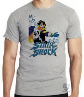 Camiseta adulto ou infantil super shock choque static raios - Foto 4