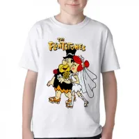 Camiseta adulto ou infantil The flintstones casamento fred vilma - Foto 2