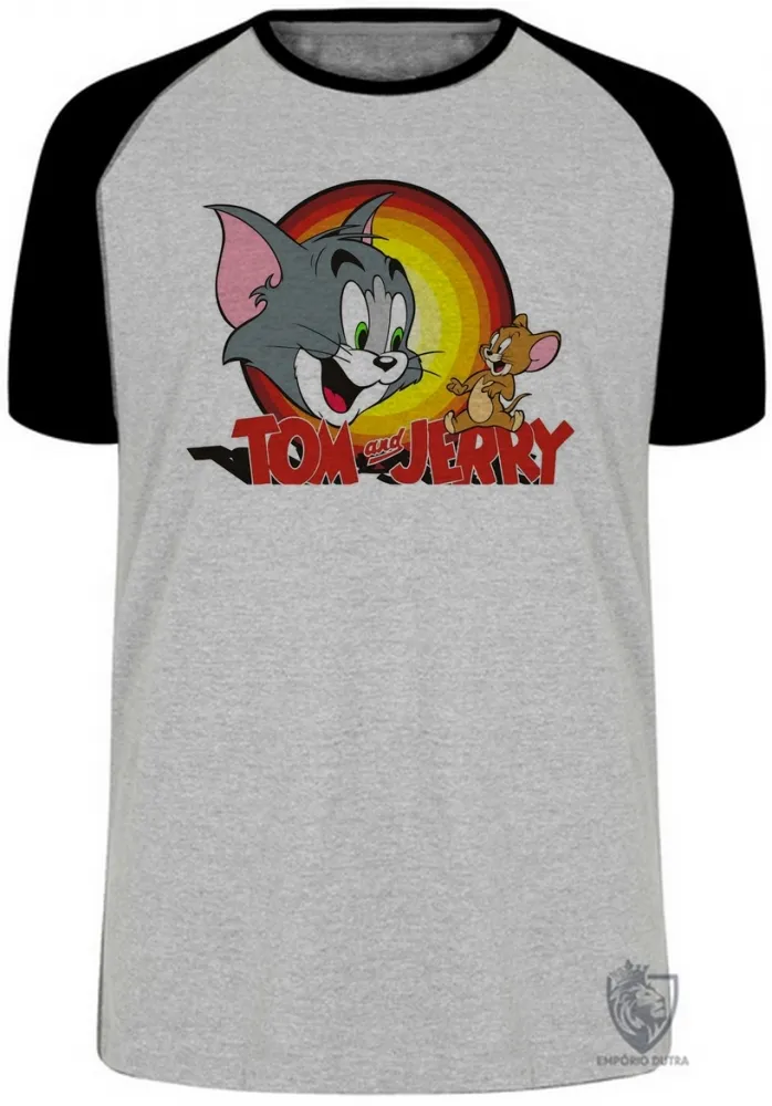 Camiseta adulto ou infantil Tom and jerry gato rato desenho hanna barbera