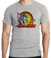 Camiseta adulto ou infantil Tom and jerry gato rato desenho hanna barbera - Foto 4