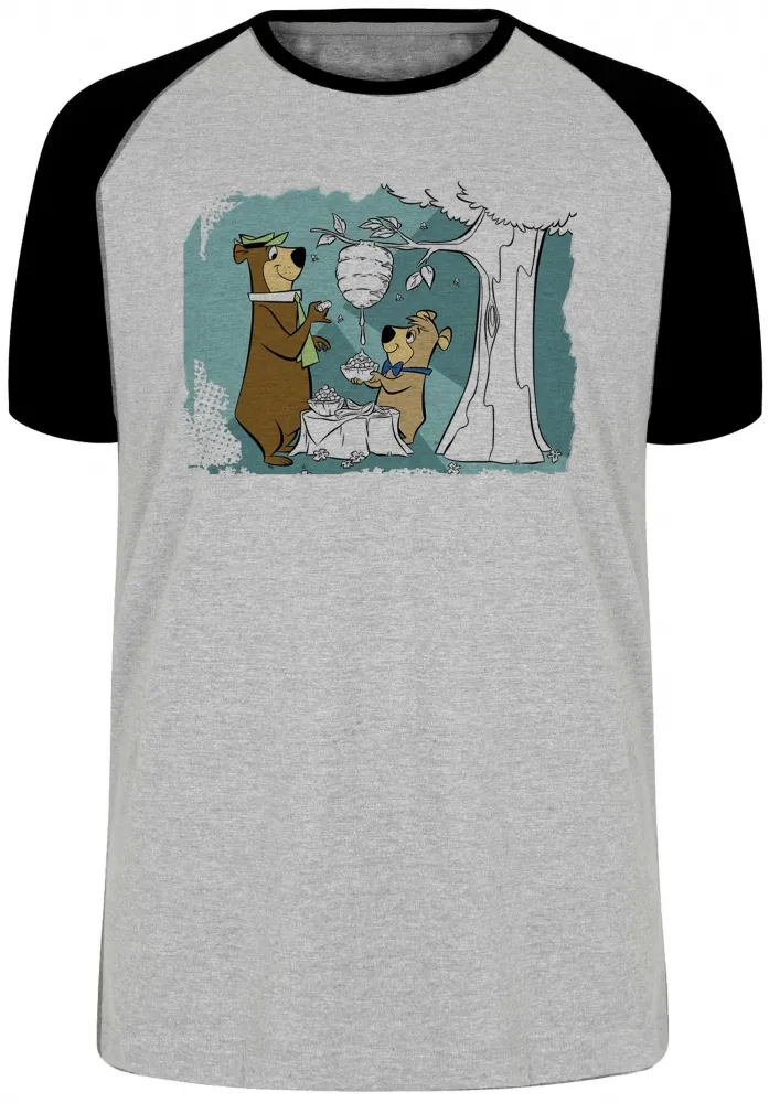 Camiseta adulto ou infantil Zé Colméia e Catatau urso hanna barbera