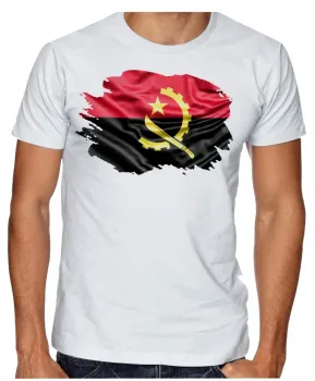 Camiseta adulto ou infantil Bandeira angola africa - Foto 2