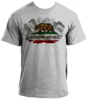 Camiseta adulto ou infantil Bandeira California estados unidos - Foto 3