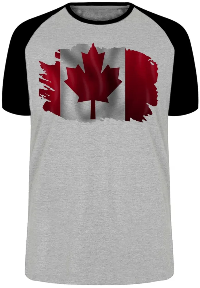 Camiseta adulto ou infantil Bandeiras Canadá america norte