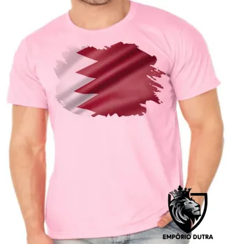 Camiseta adulto ou infantil Bandeira Catar Oriente médio - Foto 2