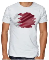 Camiseta adulto ou infantil Bandeira Catar Oriente médio - Foto 3