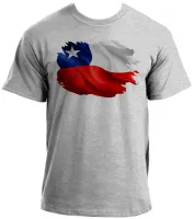 Camiseta adulto ou infantil Bandeira Chile america latina - Foto 3