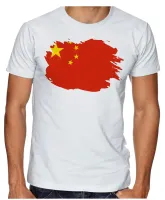 Camiseta adulto ou infantil Bandeira China asia - Foto 2
