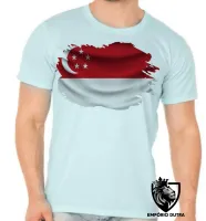 Camiseta adulto ou infantil Bandeira Cingapura Singapura - Foto 5