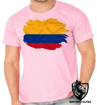 Camiseta adulto ou infantil Bandeira Colômbia america latina - Foto 2
