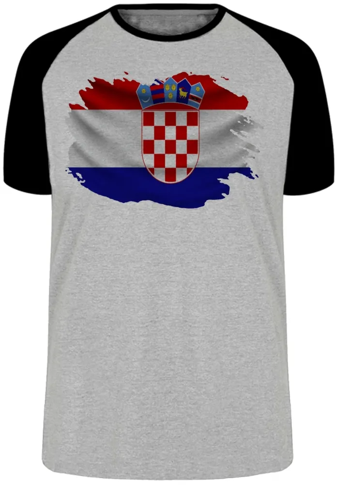 Camiseta adulto ou infantil Bandeira Croacia croatia