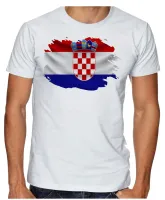 Camiseta adulto ou infantil Bandeira Croacia croatia - Foto 2