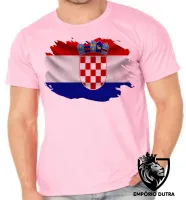 Camiseta adulto ou infantil Bandeira Croacia croatia - Foto 4