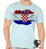 Camiseta adulto ou infantil Bandeira Croacia croatia - Foto 5
