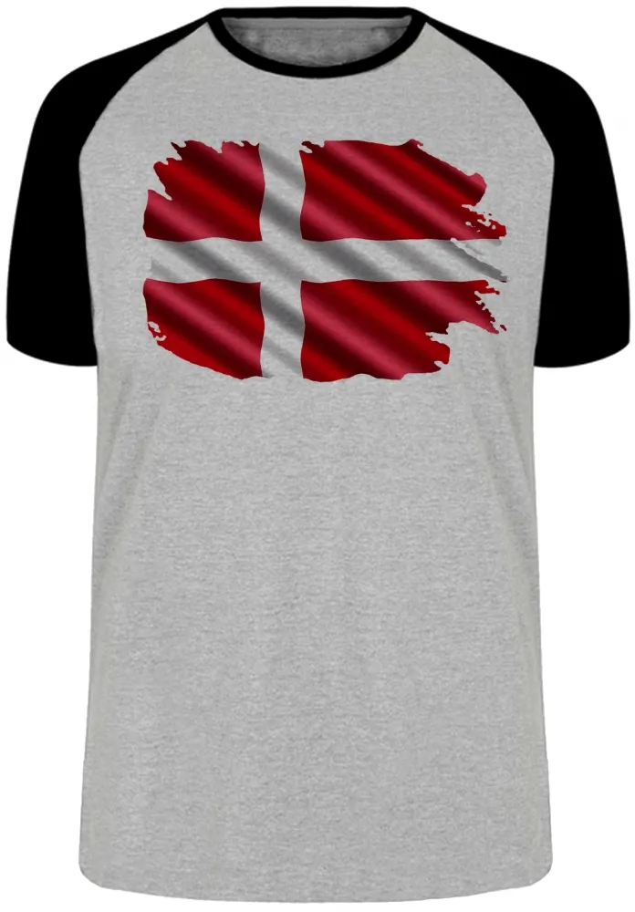 Camiseta adulto ou infantil Bandeira Dinamarca europa