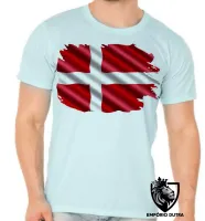 Camiseta adulto ou infantil Bandeira Dinamarca europa - Foto 4