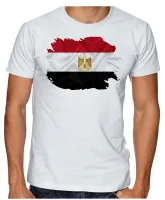 Camiseta adulto ou infantil Bandeira Egito continente africa - Foto 2