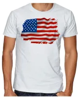 Camiseta adulto ou infantil Bandeira Estados unidos america - Foto 2