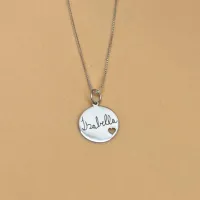 Pingente de Prata personalizado - Caligrafia - PIG104