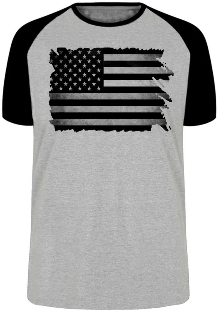 Camiseta adulto ou infantil Bandeira estados unidos preto black