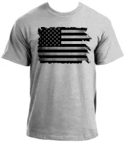 Camiseta adulto ou infantil Bandeira estados unidos preto black - Foto 4