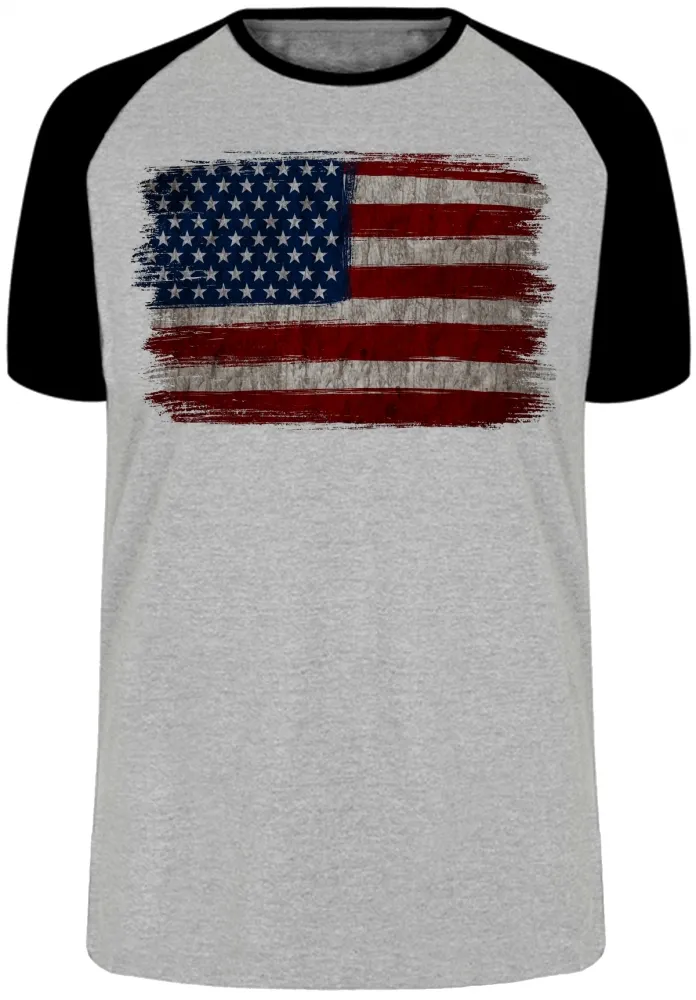 Camiseta adulto ou infantil Bandeira estados unidos rasgada