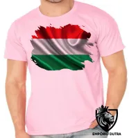 Camiseta adulto ou infantil Bandeira Hungria europa - Foto 2
