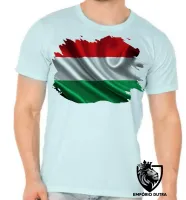 Camiseta adulto ou infantil Bandeira Hungria europa - Foto 4