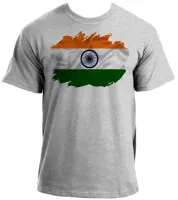 Camiseta adulto ou infantil Bandeira Índia indiano - Foto 4