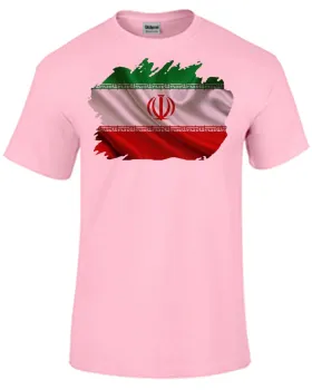 Camiseta adulto ou infantil Bandeira Irã República Islâmica no Golfo - Foto 2