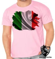 Camiseta adulto ou infantil Bandeira Itália italiano europa - Foto 3
