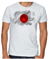 Camiseta adulto ou infantil Bandeira Japão oriental - Foto 2