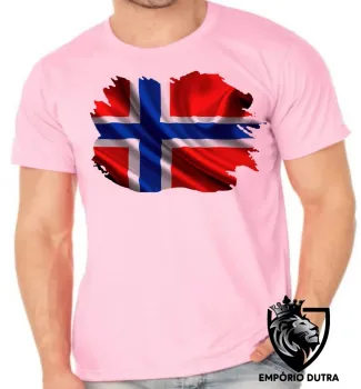 Camiseta adulto ou infantil Bandeira Noruega escandinavo - Foto 2
