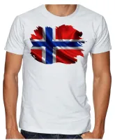 Camiseta adulto ou infantil Bandeira Noruega escandinavo - Foto 3