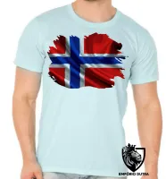 Camiseta adulto ou infantil Bandeira Noruega escandinavo - Foto 5