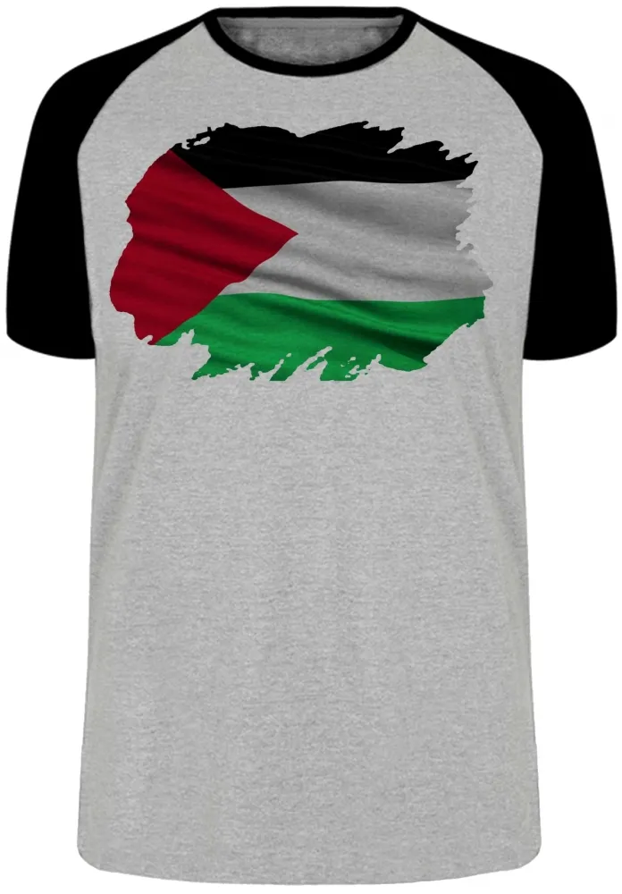 Camiseta adulto ou infantil Bandeira Palestina