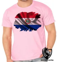 Camiseta adulto ou infantil Bandeira Paraguai america - Foto 2